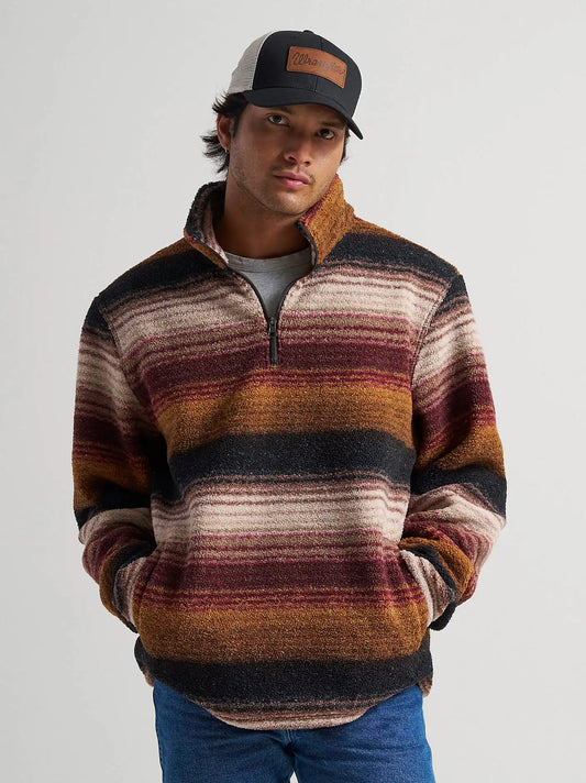 Men's Hay Away Sherpa Quarter-Zip Pullover in Aztec Port