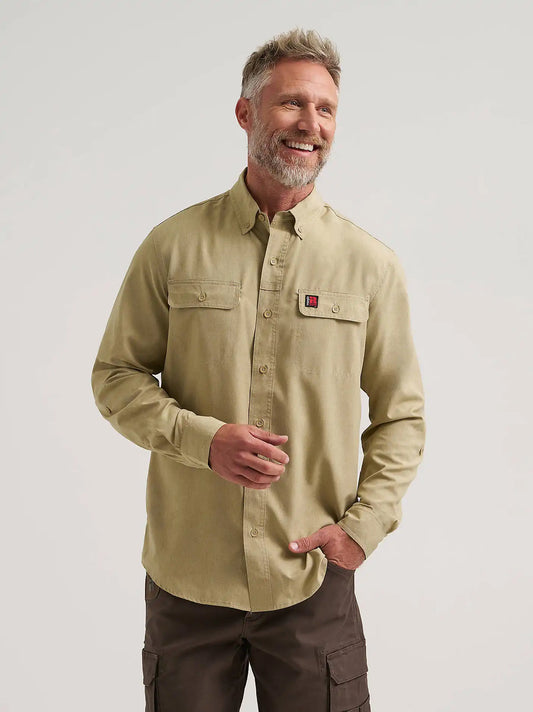 Wrangler® RIGGS Workwear® Lightweight Vented Work Shirt in Khaki