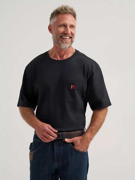 Wrangler RIGGS Workwear® Short Sleeve Relaxed Crew T-Shirt in Black