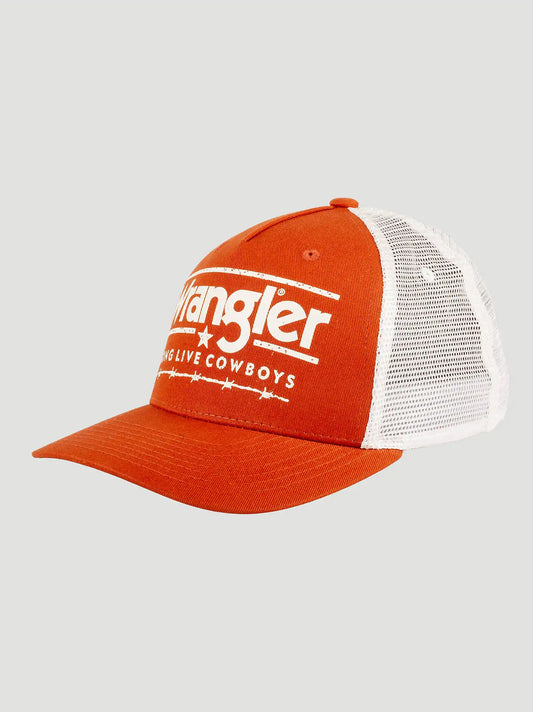 Wrangler Grit Trucker Baseball Cap:Burnt Orange:One Size