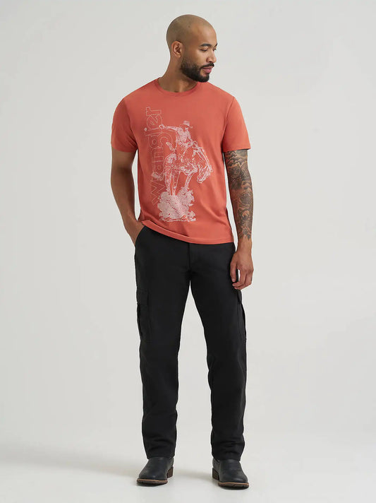 Men's Fleece Lined Cargo Pant in Black