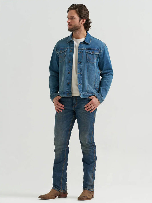 Men's Wrangler Retro® Unlined Denim Jacket in Slate Blue