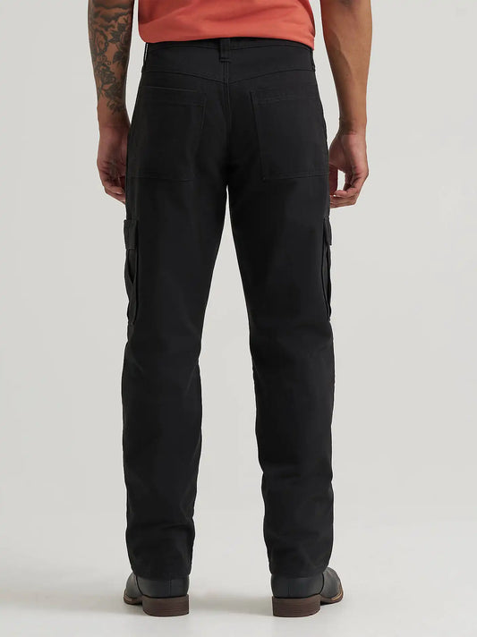 Men's Fleece Lined Cargo Pant in Black