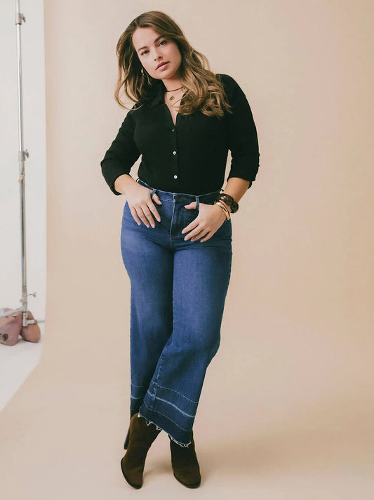Women's Wrangler BESPOKE Wide Leg Crop Jean in Leanna