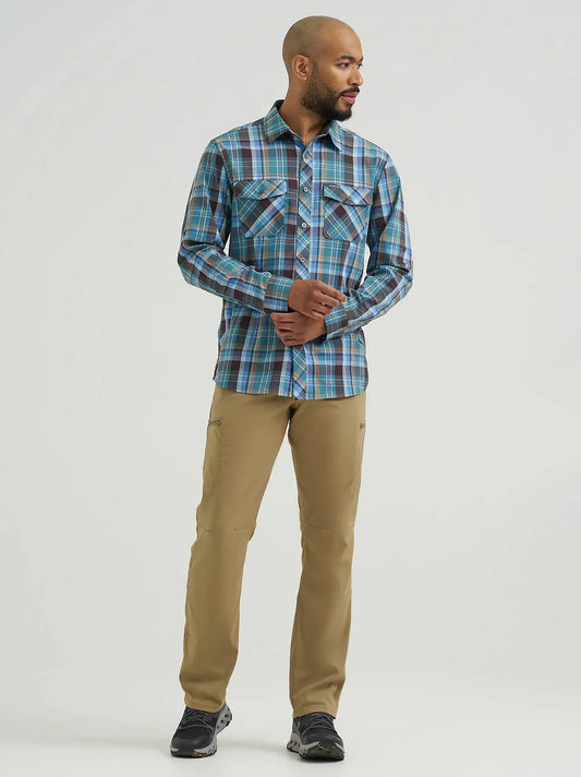 Men's Outdoor Hydro Plaid Shirt in Blue