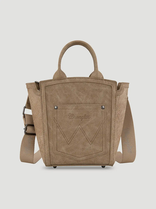 Southwest Cross Body Bucket Bag:Tan:One Size: