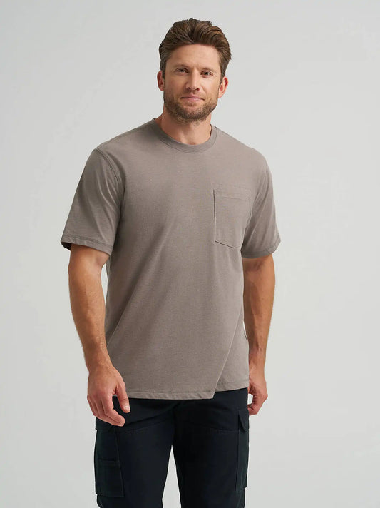 Wrangler® RIGGS Workwear® Short Sleeve 1 Pocket Performance T-Shirt in Nickel