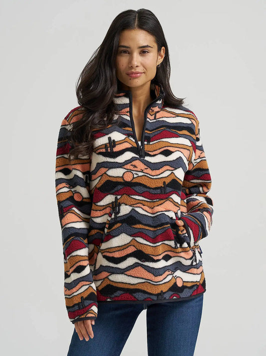 Women's Wrangler High Plains Sherpa Zip Pullover in Mesa Dream
