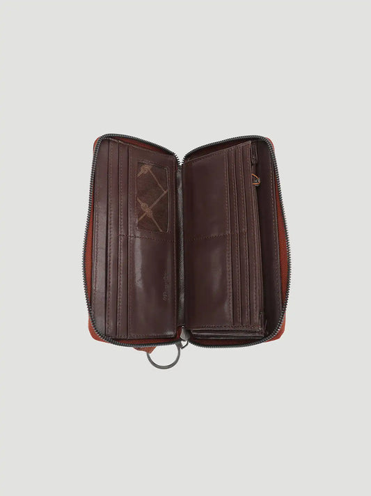 Cow Print Billfold Wallet:Black/White:One Size: