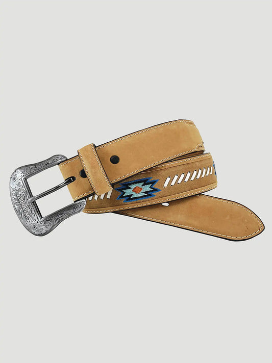 Men's Whip Stitch Belt in Tan