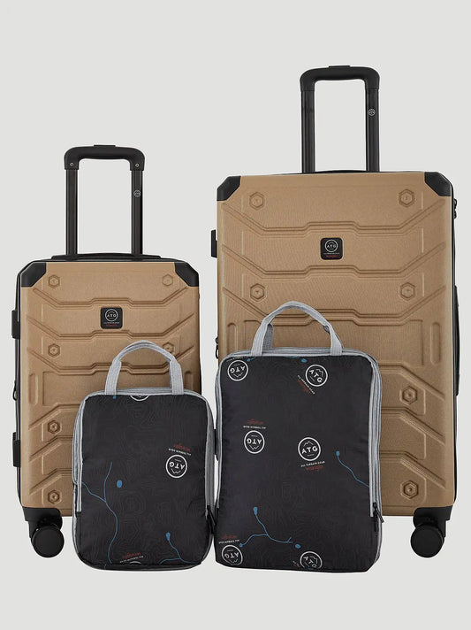 ATG Hardside Set with Packing Cubes:Tannin/Black:One Size: