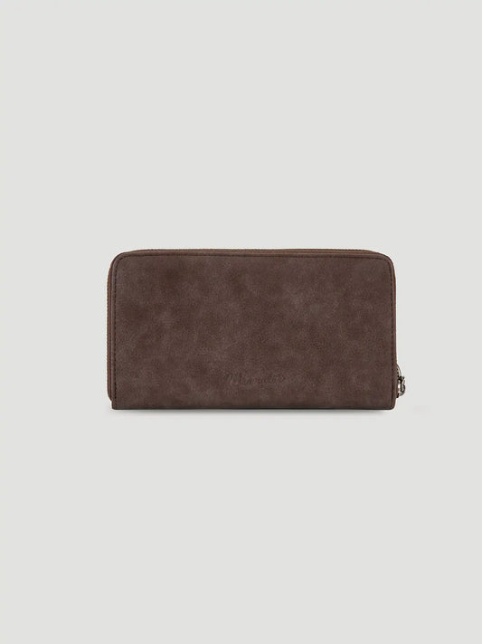 Boho Suede Wristlet:Coffee:One Size:
