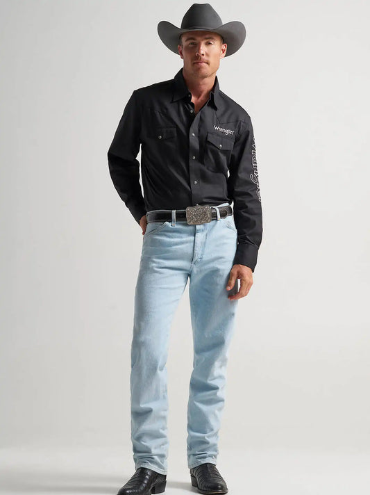 Wrangler® Cowboy Cut® Original Fit Active Flex Jeans in Bleach