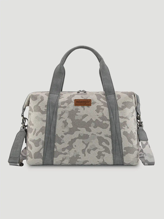 Camo Print Satchel:Grey:One Size