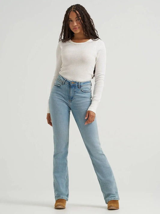 Women's Wrangler® High Rise Bold Boot Jean in Light Wash