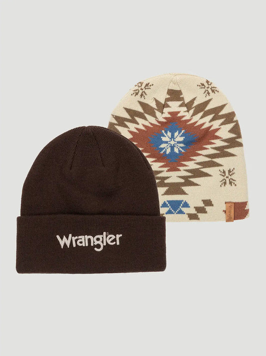 Mens Southwestern Soild Beanie 2 Pack:Grey:One Size:
