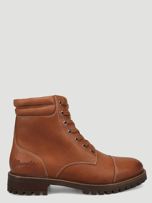 Men's Jace Cap-Toe Lace-Up Boot in Brown