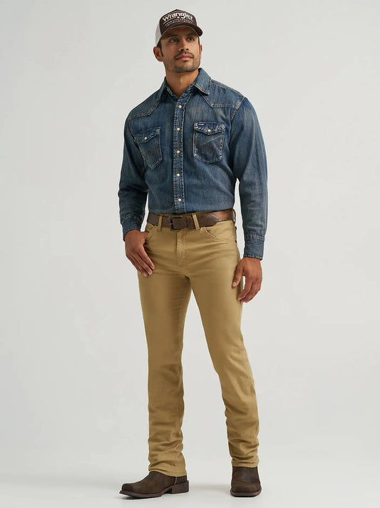 Premium Performance Tough Comfort Cowboy Cut® Slim Fit Canvas Jean in Kelp