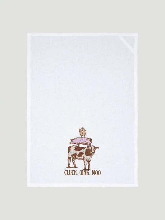Wrangler Tea Towels 2 Pack:Cow:One Size