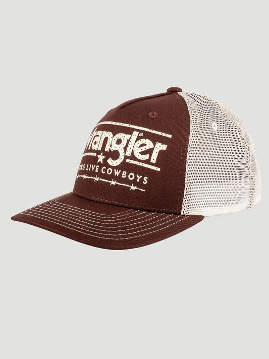 Wrangler Grit Trucker Baseball Cap:Dark Brown:One Size