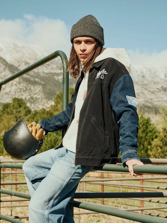 Men’s Rodeo Sport Trailrider Jacket in Black Morning Wash
