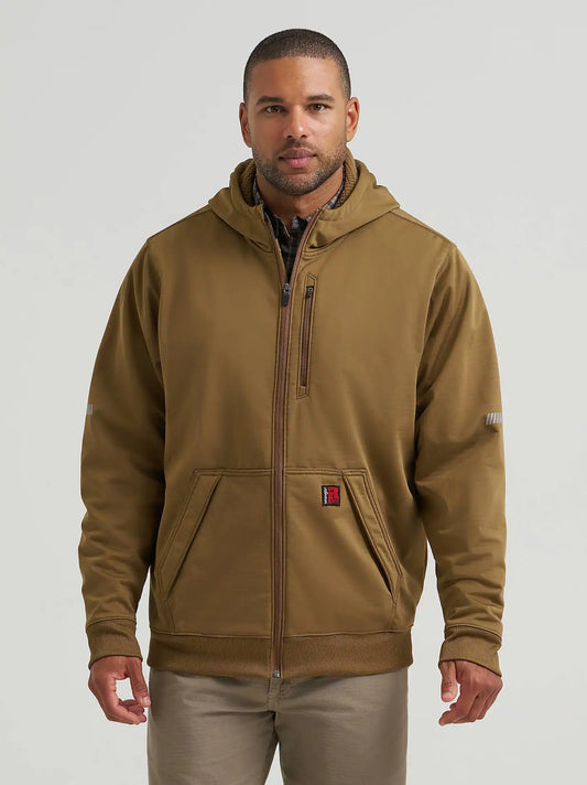 Wrangler® RIGGS Workwear® Technical Hooded Zip Sweatshirt in Kangaroo