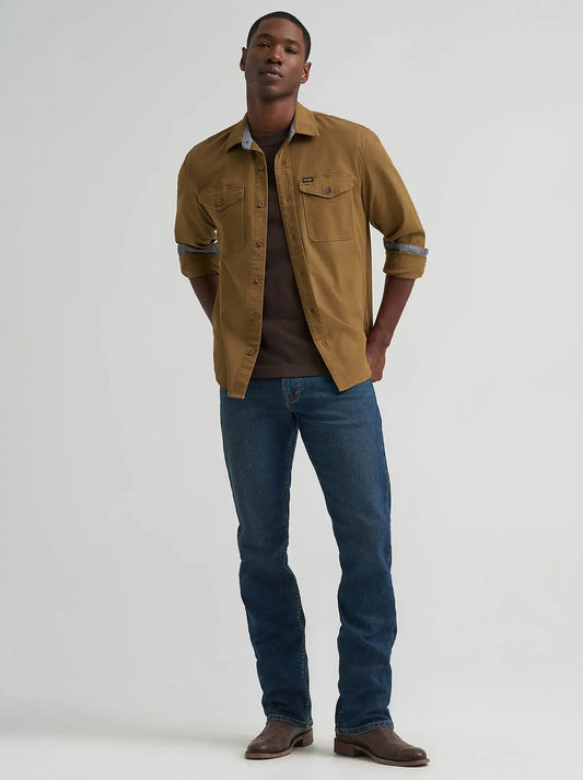Men's Wrangler® Epic Soft™ Stretch Twill Shirt in Kangaroo