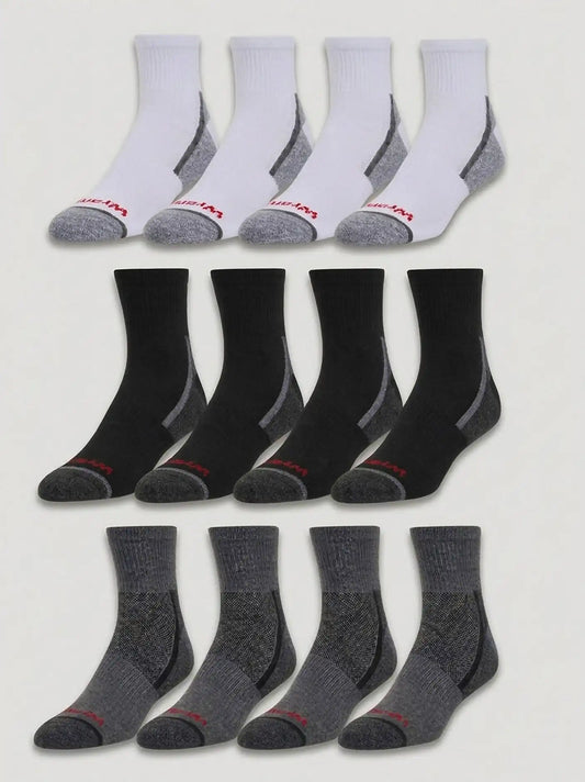 Quarter Crew Athletic Sock 6 Pack:Classic:One Size