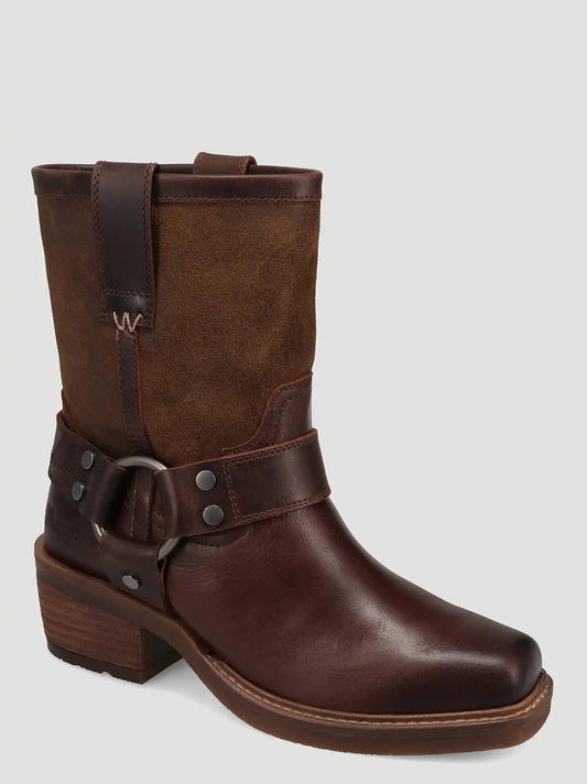 Women's Bessie Square-Toe Harness Casual Boot in Chestnut