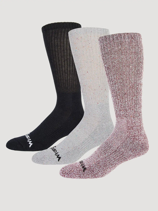 Mens Blizzard Crew Socks:Burgundy:L
