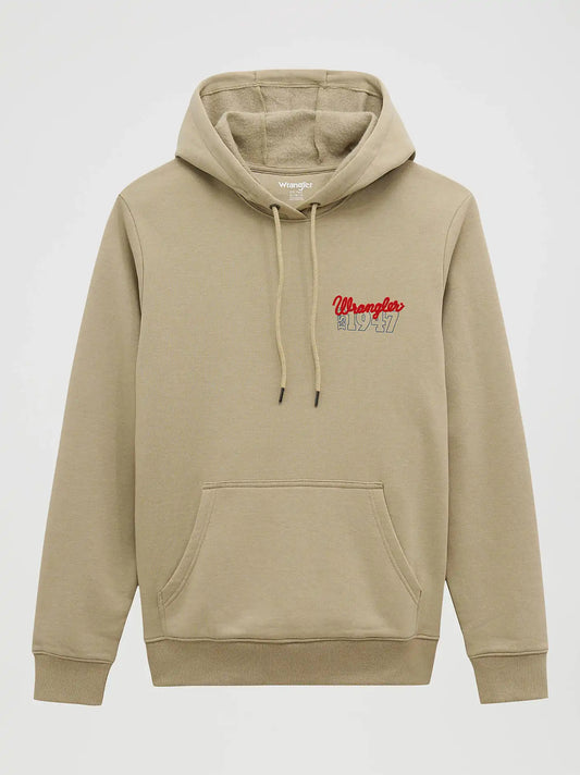 Wrangler 1947 Back Logo Graphic Hoodie in Trench Coat