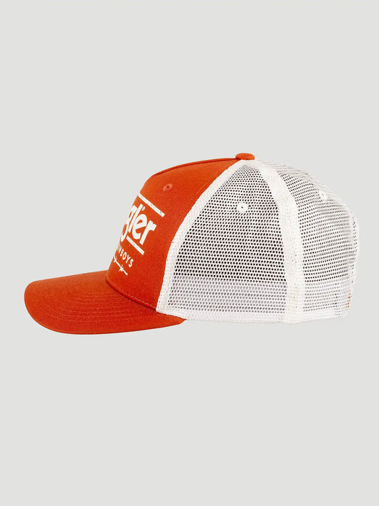 Wrangler Grit Trucker Baseball Cap:Burnt Orange:One Size