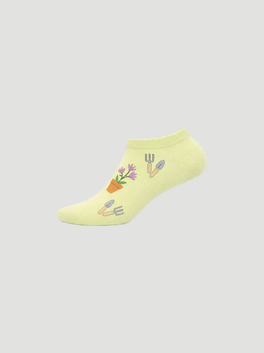 Womens Workwear Novelty Low Cut Sock 3 Pack:Gardening:One Size