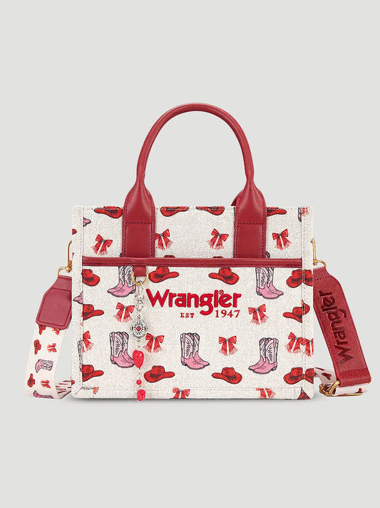 Boots and Hats Charm Mini Tote:Pink:One Size