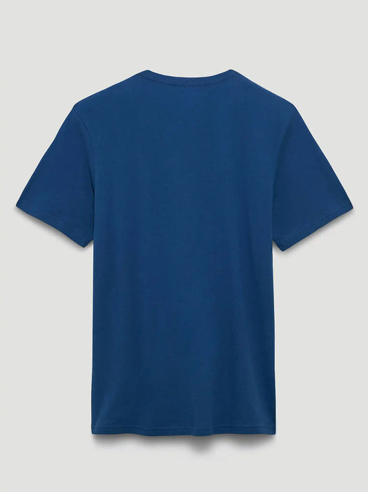 Pixelated Spirit Graphic T-Shirt in Dark Denim