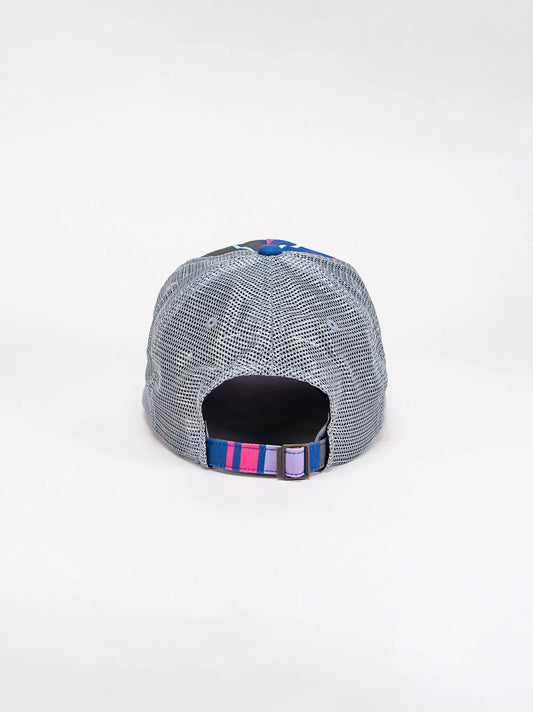Washed Stripe Trucker Hat:Rose:One Size