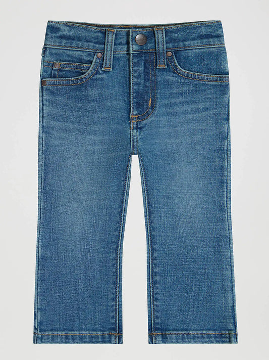 Little Girl's W Stitched Bootcut Jean in Denim