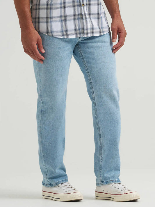 Wrangler® Five Star Premium Denim Comfort Stretch Regular Fit Jean in Bleached Indigo