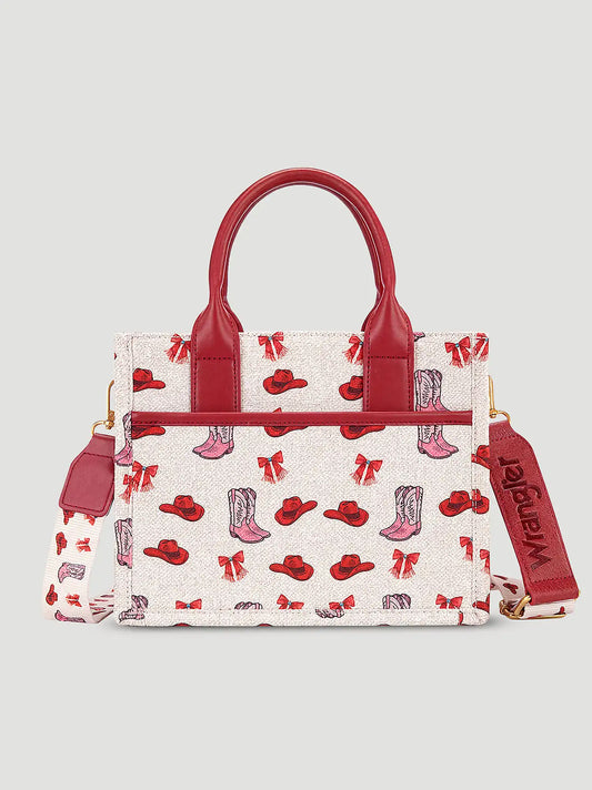 Boots and Hats Charm Mini Tote:Pink:One Size