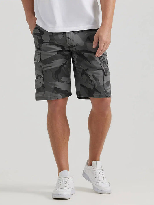 Wrangler® Men's Five Star Premium Stacked Cargo Short in Anthracite Camo