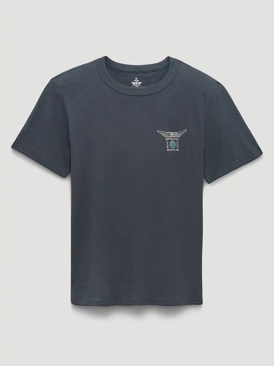 38 Special Wings Back Graphic T-Shirt in Asphalt