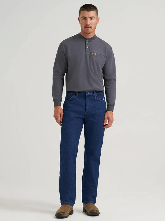 Wrangler® FR Flame Resistant Original Fit Jean in PREWASH