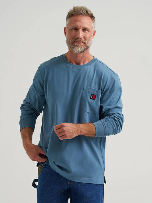 Wrangler RIGGS Workwear® Relaxed Crew T-Shirt in Blue Fin