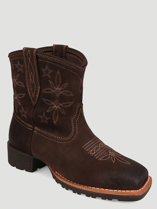 Women's Sallie Square-Toe Western Boot in Chestnut