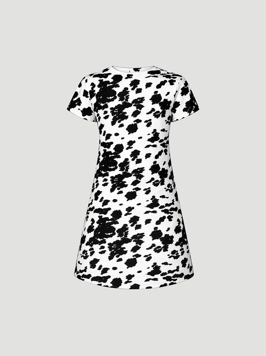 Women's Sleep Dress in Black/White