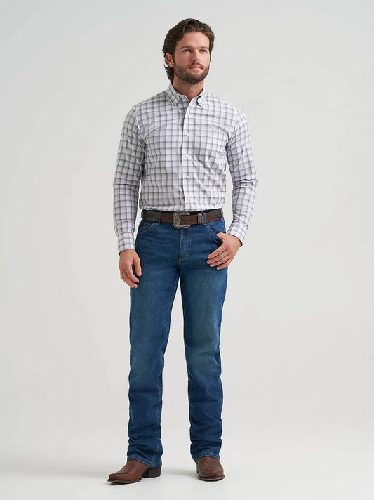 Men's Cody Johnson One Pocket Button Down Shirt in Heritage Grey