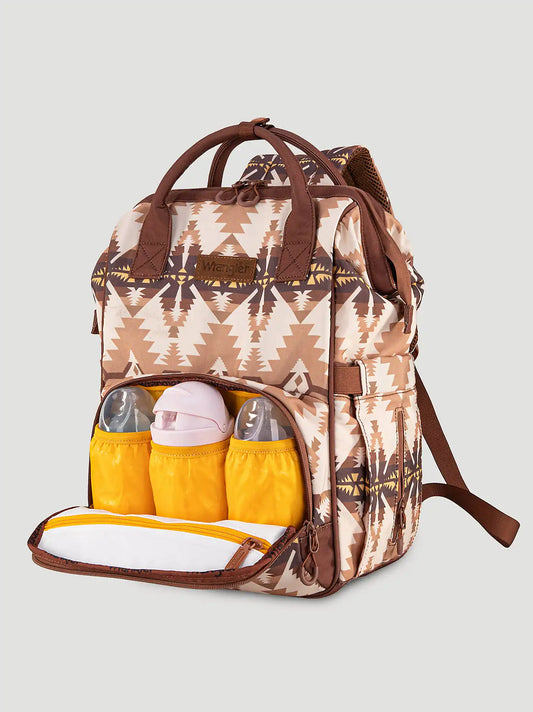 Southwestern Print Backpack:Tan:One Size