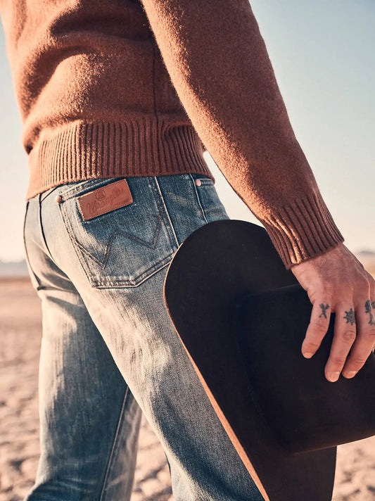 Men's Wool Crewneck Sweater in Brown
