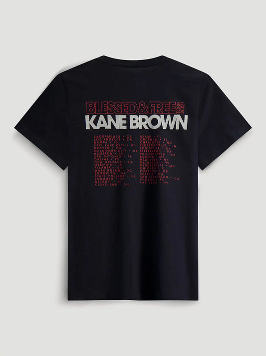 Kane Brown Tour 2021 Reg Fit Graphic Tee in Jet Black
