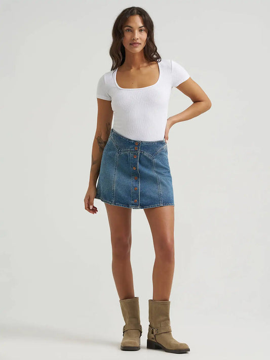 Women's Paneled Skirt in Worn Legacy